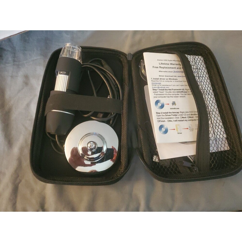 Jiusion USB Digital Microscope Kit 40x-1000x Wireled Magic Box & Case